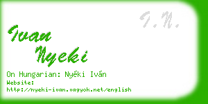 ivan nyeki business card